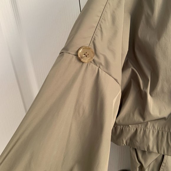 Geox Respira Parka Pisa Cape Jacket Deep Olive Green Size 12 - Picture 6 of 15